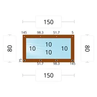 Мягкое окно 150x80 см, для веранды, беседки